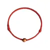 Pulseira de Corda Vermelha de Madeira de Pessegueiro Velho da Montanha Putuo para Homens e Mulheres, Contas que Mudam a Sorte, Proteção do Ano do Zodíaco, Segurança, Boa Sorte, Cordão de Mão Trançado