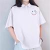 Camiseta Polo de Manga Corta de Verano para Niños y Niñas Camiseta Estampado de Dibujos Animados Casual Estilo Coreano Niños Verano Estudiante Holgado Cuello Solapa t