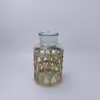 Artesanías de Vidrio Cubierta de Botella de Paja Natural Se Puede Usar para Cultivar Plantas en Agua Jarrón de Vidrio Cubierta de Malla Protectora Adornos de Escritorio para el Hogar