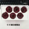 Rosa eterna de 5-6 cm de doble color, flor Tanabata, regalo de San Valentín, Navidad, cumpleaños, caja de regalo, materiales de regalo