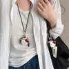 Cadena de Cuello Dulce y Linda de Gato Kt para Mujer 2026 Nuevo Estilo Bolsita Cadena para Clavícula Llavero de Nicho Accesorio Versátil