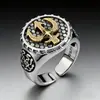Joyería de plata s925 personalizada, plata esterlina personalizada, moderna, retro, para hombre, simple, nicho, anillo abierto