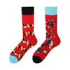Calcetines asimétricos de diseño original AB para hombre y mujer, calcetines de algodón creativos de dibujos animados AB, estilo callejero de moda, personalidad