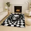Alfombrilla de suelo de terciopelo de cristal estilo americano para entrada de casa, felpudo decorativo resistente al desgaste para sala de estar y dormitorio, alfombra resistente a la suciedad