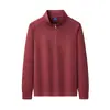 Moletom de Meia-Zip com Gola Alta 300g para Primavera e Outono, Jaqueta Pulôver de Manga Longa, Uniforme da Moda para Equipe de Serviço de Restaurante com Estampa de Logotipo