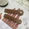 Presilha de Cabelo Estilo Retro Francês Pequena Fragrância Moda Flor Delicada Fina Veludo Presilha BB Franja Cabelos Quebrados Clipe Lateral