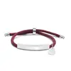 Pulsera Personalizada con Logo de Publicidad Transfronteriza, Pulsera Trenzada de Acero de Titanio Grabado con Corazón Diagonal Multicolor para Regalo Navideño
