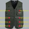 Colete Masculino Outono e Inverno para Meia-idade e Idosos com Acolchoamento de Algodão e Espessamento, Colete Multibolsos para Pesca, Fotografia, Pai, Colete de Algodão Masculino