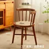 Silla Windsor simple de madera maciza, silla de comedor nórdica de ratán natural vintage con respaldo, sillón de princesa para ocio en el balcón, maquillaje