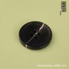 Alta Qualidade Flor Preta Padrão Cruz Quatro Olhos Resina Terno Casaco de Pele Casaco Trench Coat Lã Botão Simples