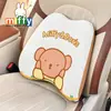 Almofada Cervical Autêntica Miffy de Espuma de Memória para Encosto de Cabeça de Carro, Almofada Lombar Respirável de Seda Gelada para Carro, Almofada Universal para Todas as Estações