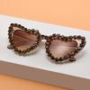 Gafas de sol de nuevo amor transfronterizas 2023 moda clásico forma de corazón estación internacional explosiones gafas de sol de diamantes