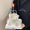 Decoración para Pastel del Día de las Madres 2026 Corazón de Diamante "Mamá" Topper, Hermosa Mariposa Iridiscente Inserto del Día de las Madres