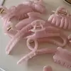 Pinza para el pelo de gel rosa con destellos, color sólido, pinza de tiburón para el pelo, accesorios para el pelo, estilo nuevo, elegante, versátil