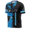 Camiseta Deportiva de Verano 3D con Estampado Digital de Equipo de la NFL Europea y Americana Transfronteriza 2024 para Hombre y Mujer, Manga Corta, Cuello Redondo