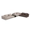 Sofá Teclas de Piano Estilo Italiano Minimalista Sala de Estar Pasillo Horizontal Muebles de Villa Apartamento Grande Sofá de Cuero de Lujo Especial de Forma