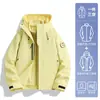 Cáqui Montanhas Distantes Azul Armadura de Rei Corta-vento Feminino 3 em 1 Exterior À Prova de Vento Impermeável Roupas de Montanhismo Jaqueta Jaqueta Masculina