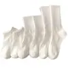 Calcetines de Algodón de Xinjiang para Otoño e Invierno, Adecuados para Estudiantes y Parejas, Calcetines Cortos Resistentes al Olor, Calcetines Deportivos Unisex de Algodón Puro de Zhuji, de Caña Media en Negro y Blanco