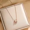 Collar simple estilo Ins con micro-pavé de diamantes, serie de cintura delgada para niñas, cadena de clavícula versátil personalizada, mismo estilo que Xiaohongshu
