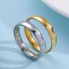 Acessórios transfronteiriços anel de aço titânio 4mm arco liso casal aço inoxidável anel de beleza fina anel joalheria fabricantes femininos