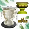 Molde redondo de cemento para maceta de estilo europeo, grande, con patrón de acero plástico, molde de maceta de plástico, rejuntado de base para planta en maceta, casero