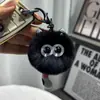 Lindo Bolita de Pelo de Gatito de Piel de Conejo Rex Colgante para Llavero de Coche Ins Celebridad de Cyber Peluche Colgante para Mochila Escolar Regalo