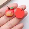 Accesorios para Joyería DIY Fruta de Resina Imitación Manzana Tridimensional Pulsera Collar Colgante Pendientes Colgante de Pendiente