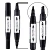 Baoke MP210 Marcador Negro Doble Punta Sin Caída Impermeable Bolígrafo Grueso Marcador Oleoso de Doble Punta Bolígrafo de Punta Grande