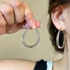 Pendientes Ovalados Exagerados de Moda para Mujer, Lujo Ligero, Estilo de Gama Alta, Elegante Diseño de Aro, Nuevos Pendientes de Moda Simples y Exquisitos