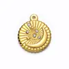 Aço Inoxidável Estilo Luxo Acessível Hidráulico Etiqueta de Diamante Pingente Pulseira Colar Brincos Banhado a Ouro 18K Acessórios para Joias DIY