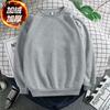 Suéter de Color Sólido con Cuello Redondo de Manga Larga 2020 Otoño e Invierno Nuevo Camiseta Suelta Forrada de Polar Camisa Base Top Casual para Pareja