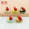 Nuevo Juguete de Comida para Sándwich de Desayuno Colorido Accesorios de Resina de Pegamento de Crema DIY Pequeños Adornos Colgante Funda de Teléfono