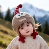 Touca para Bebê, Touca de Lã de Inverno, Bonita e Engraçada, Touca Espessa Quente com Proteção para Orelhas, Touca de Tricô à Prova de Vento Estilo Coreano para Bebês e Crianças Pequenas