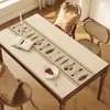 Mantel individual para mesa de comedor estilo Wabi-Sabi, a prueba de aceite, impermeable, resistente al calor, resistente a altas temperaturas, lavable, lujo ligero, sensación de alta gama, nuevo modelo 2026, mantel para mesa de centro