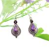 Nuevos Pendientes Retro de Piedras Preciosas, Pendientes de Cristal, Pendientes de Prehnita de Moda Europea y Americana, Pendientes Redondos de Gota de Agua al por Mayor