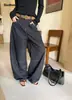 Novo em 18.08: Calça jeans scimitar retro ideal para mulheres, cor original estampa de leopardo, calça pantalona larga solta 91256