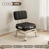 Taburete con Ruedas Giratorias para Abrir Paquetes, Taburete Bajo con Ruedas, Silla Estilo Crema, Taburete Pequeño para el Hogar para Limpiar Pisos, Acabado de Costuras y Organización de Artículos, Taburete Redondo