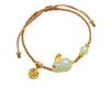 2022 Nova Pulseira da Marca Fortune Feminina Nova Estilo Chinês Coelho Joia de Alto Valor Estudante Pedra Olho de Gato Pulseira Namorada