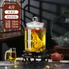 Garrafa de Licor Medicinal Selada de Alta Qualidade com Ginseng, Pote de Vidro Espessado com Bico, Garrafão de Vinho, Barril de Vinho, Recipiente Vazio