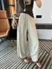 Naturalmente legal! Calças de Linho Tencel Wide-Leg para Mulheres, Estilo Fino de Verão, Petite, Soltas, Cordão, Calças Casuais Cropped