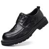 Nuevo Top de Capa de Piel de Cabra para Verano Zapatos de Cuero Casual para Hombre Zapatos de Cuero Genuino de Negocios para Hombre Zapatos Redondos para Hombre Planos Transpirables