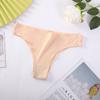 Tanga de talla grande para mujer, ropa interior sexy de comercio exterior transfronterizo, europea y americana, de una pieza, sin costuras, de nailon deportivo de seda de hielo, pantalones T