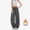2026 HK26693 Calça de Moletom Escovada Super Macia com Corte Angulado M-5XL HK26937-Especial P31