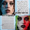 Piercings de labio, piercings de nariz, piercings de ceja de Halloween, nuevos estilos de chica popular, pegatinas faciales de acrílico metálico electroplateado con diamantes de imitación, accesorios faciales