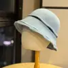 Elegante y sencillo sombrero de pescador tejido para mujer, adecuado para otoño e invierno, casual y cálido, hace que la cara se vea más pequeña, adecuado para cabezas grandes, sombrero tipo cubo