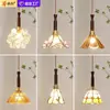 Luminária pendente estilo vintage para decoração de ambiente, adequada para balcões de bar, mesas de ilha e entradas; luminária de vidro retrô para quarto, pequena luminária pendente de cabeceira
