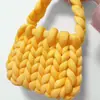 Kit de Hilo de Lana Islandesa Extra Grueso 2cm Tejido a Mano 0.5kg Kit de Material de Algodón Relleno de Núcleo DIY Bola de Hilo Grueso Grande Algodón Relleno de Núcleo