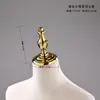 Cubierta de Cabeza Modelo Tienda de Ropa Hombres Mujeres Niños Oro Plata Cubierta Cabeza de Maniquí Parte Superior Galvanizado Modelo Accesorios de Atrezo