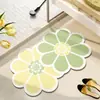 Alfombrilla Tapizada de Barro de Diatomeas con Flores Frescas Alfombrilla Absorbente para Suelo del Hogar Baño Alfombrilla Antideslizante para Inodoro Alfombrilla Resistente al Desgaste para Pies