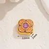 Estilo Chino Antiguo Dorado Goteo de Aceite con Carácter Fu Flor Dorado Agujero Pasante Espaciadores Cuentas Sueltas Pulsera Collar DIY Accesorios de Joyería